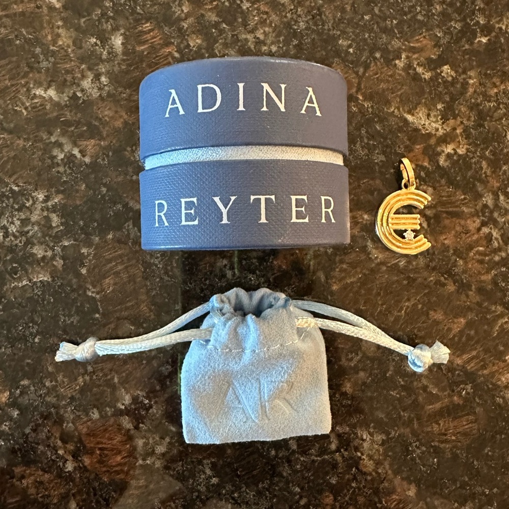 Adina Reyter 14k Diamond Groovy Initial Charm E